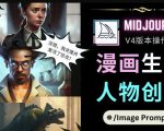 Midjourney V4版本操作教程:2个简单参数,完成漫画生成,人物创建-学习资源社