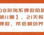108将淘系爆款陪跑营【第11期】,21天教运营打爆款,帮老板培养运营-学习资源社