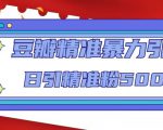 豆瓣精准暴力引流,日引精准粉500+【12课时】-学习资源社