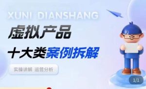 虚拟产品项目拆解课,十大类案例拆解分析运营玩法-学习资源社