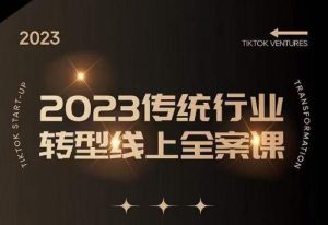 数据哥2023传统行业转型线上全案课,2023年传统行业如何转型线上,线上创业/传统转型避坑宝典-学习资源社