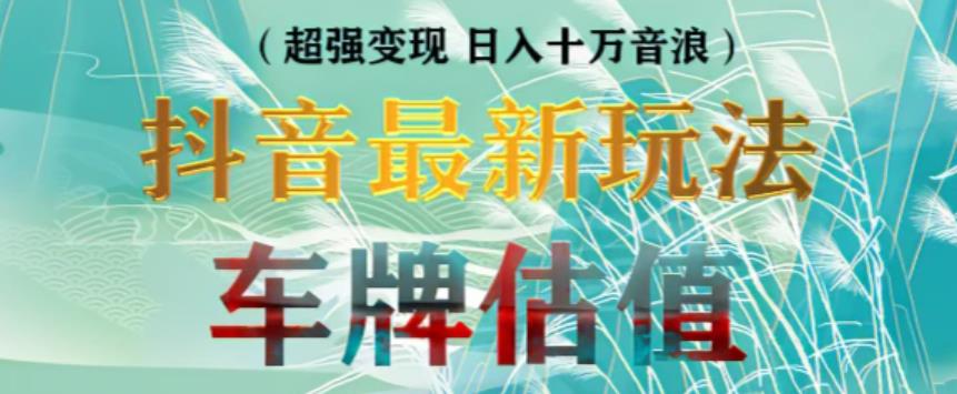 抖音最新无人直播变现直播车牌估值玩法项目，轻松日赚几百+【详细玩法教程】-学习资源社