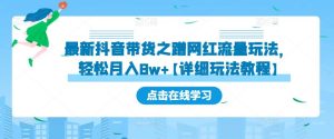 最新抖音带货之蹭网红流量玩法,轻松月入8w+【详细玩法教程】-学习资源社