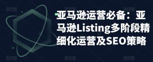 亚马逊运营必备:亚马逊Listing多阶段精细化运营及SEO策略-学习资源社