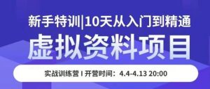 虚拟资料项目新手特训,10天从入门到精通,保姆级实操教学-学习资源社