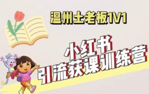 小红书1对1引流获客训练营:账号、内容、引流、成交(价值3999元)-学习资源社