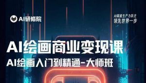 AI绘画商业研修班训练营,从入门到精通,熟练使用AI工具到将AI绘画技术应用到各类商业场景的变现课-学习资源社