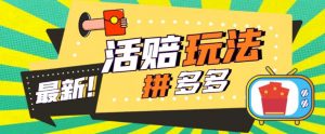 外面收费398的拼多多最新活赔项目,单号单次净利润100-300+【详细玩法教程】-学习资源社