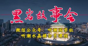 听潮阁学社黑岩故事会实操全流程,三级分销小说推文模式,1万播放充值500,简单粗暴!-学习资源社