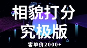 相貌打分究极版,客单价2000+纯新手小白就可操作的项目-学习资源社