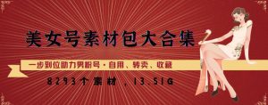 美女号素材包大合集,8000多个素材,一步到位助力男粉号!-学习资源社