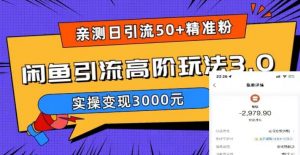 亲测日引50+精准粉,闲鱼引流高阶玩法3.0,实操变现3000元【揭秘】-学习资源社