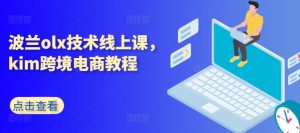 波兰olx技术线上课,kim跨境电商教程-学习资源社