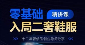 零基础入局二奢鞋服精讲课,十二年奢侈品创业导师分享-学习资源社