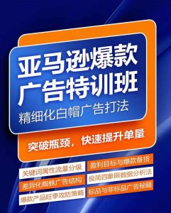 亚马逊爆款广告特训班,快速掌握亚马逊关键词库搭建方法,有效优化广告数据并提升旺季销量-学习资源社