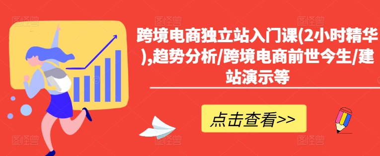 跨境电商独立站入门课(2小时精华),趋势分析/跨境电商前世今生/建站演示等-学习资源社