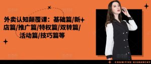 外卖认知颠覆课:基础篇/新店篇/推广篇/特权篇/双转篇/活动篇/技巧篇等-学习资源社
