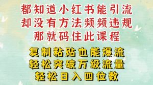 小红书靠复制粘贴一周突破万级流量池干货,以减肥为例,每天稳定引流变现四位数【揭秘】-学习资源社
