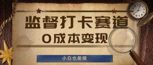 监督打卡赛道,0成本变现,小白也可以做【揭秘】-学习资源社