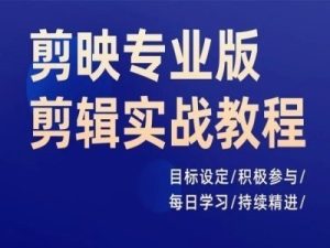 剪映专业版剪辑实战教程,目标设定/积极参与/每日学习/持续精进-学习资源社