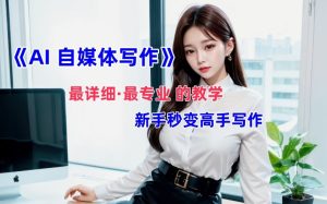 AI自媒体文章创作全网最详细教程,新手秒变写作高手,多方位发展-学习资源社