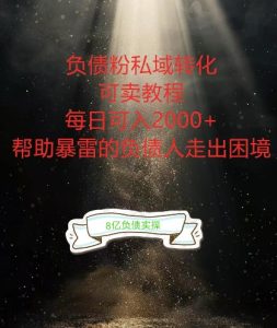 负债粉掘金计划,帮助负债者解决问题,债务规划,债务重组,最好的变现方式【揭秘】-学习资源社