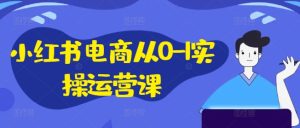 小红书电商从0-1实操运营课,小红书手机实操小红书/IP和私域课/小红书电商电脑实操板块等-学习资源社