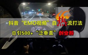 抖音EMO视频自热打法,日引500+“泛垂直”创业粉-学习资源社