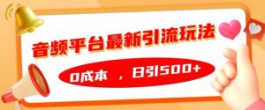 音频平台最新引流玩法,0成本,日引500+【揭秘】-学习资源社
