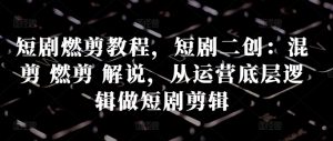 短剧燃剪教程,短剧二创:混剪 燃剪 解说,从运营底层逻辑做短剧剪辑-学习资源社