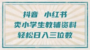 抖音小红书卖小学生教辅资料,操作简单,小白也能轻松上手,一个月利润1W+-学习资源社