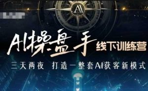 AI操盘手线下训练营,打造AI获客新模式,跟上ai时代,新商业-学习资源社