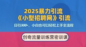 2025最新暴力引流方法,招聘平台一天引流300+,日变现多张,专业人士力荐-学习资源社