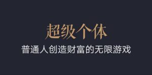 超级个体:2024-2025翻盘指南,普通人创造财富的无限游戏-学习资源社