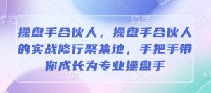 操盘手合伙人,操盘手合伙人的实战修行聚集地,手把手带你成长为专业操盘手-学习资源社