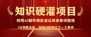 知识硬灌,10秒钟让你记住一个单词,3分钟一个视频,日入多张不是梦-学习资源社