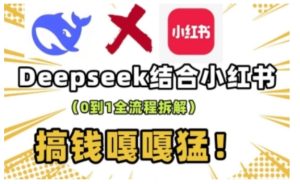 deepseek+小红书打造流量生产线实操课,0到1全流程拆解,搞钱嘎嘎猛-学习资源社