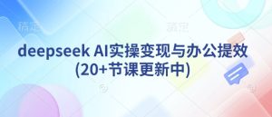 deepseek AI实操变现与办公提效(20+节课更新中)-学习资源社