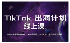 TikTok跨境电商新手起号与运营全攻略,0基础做跨境电商TIKTOK新手起号,小店入驻,操作指南全流程-学习资源社