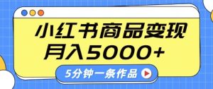 小红书字幕作品玩法,商单变现月入5k+,5分钟一条作品-学习资源社
