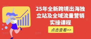 25年全新跨境出海独立站及全域流量营销实操课程,跨境电商独立站TIKTOK全域营销普货特货玩法大全-学习资源社