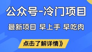 公众号冷门赛道,早上手早吃肉,单月轻松稳定变现1W【揭秘】-学习资源社