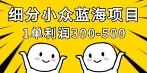 细分小众蓝海项目,一单利润3张,每月收入稳定过1w+-学习资源社