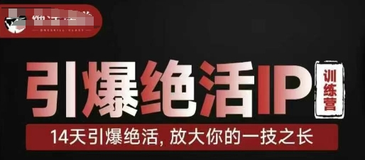 引爆绝活IP训练营，14天引爆绝活，放大你的一技之长-学习资源社