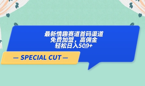 【轻云】最新情趣赛道首码渠道，免费加盟，高佣金，轻松日入5张+-学习资源社