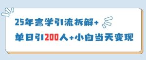 25年国学引流拆解+单日引200人+小白当天就能变现-学习资源社