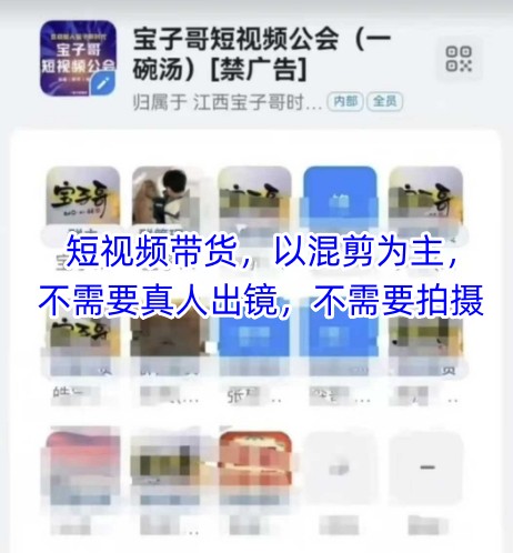 宝子哥头部团队短视频带货，以混剪为主，不需要真人出镜，不需要拍摄-学习资源社