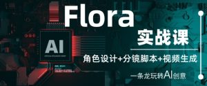 Flora实战课：角色设计+分镜脚本+视频生成，一条龙玩转AI创意-学习资源社