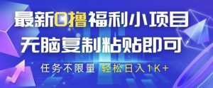 最新0撸福利小项目,抖音平台大放水,无脑复制粘贴 即可挣钱,任务不限量,轻松日入1K+【揭秘】-学习资源社