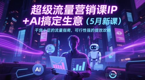 超级流量营销课IP+AI搞定生意（5月新课）干货十足的流量指南，可行性强的提效攻略-学习资源社